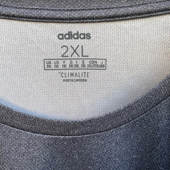 Adidas Design to Move Climalite short sleeve T-shirt Gray 2XL - Picture 3 of 7